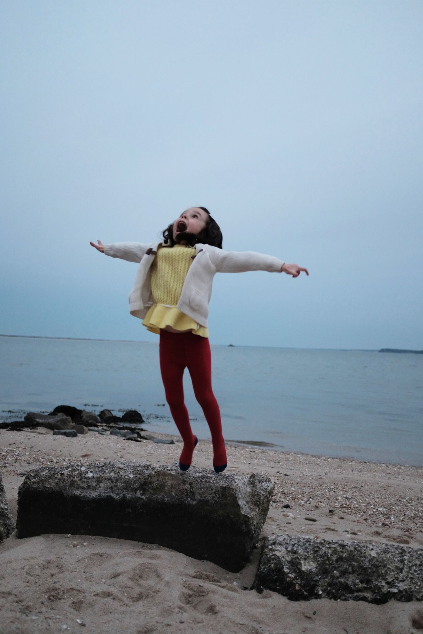Photo of a levitating child