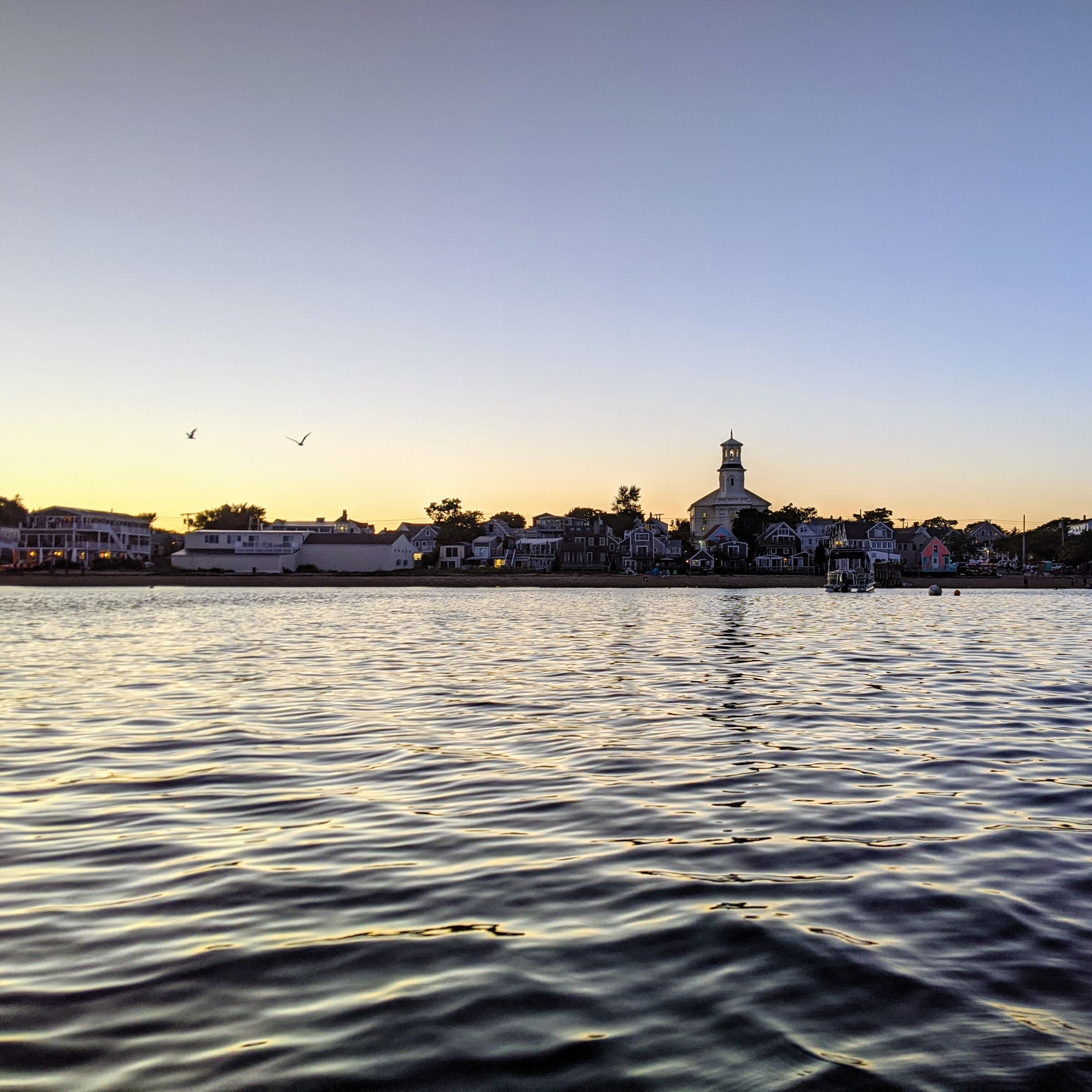 Photo of Provincetown library from on the bay water